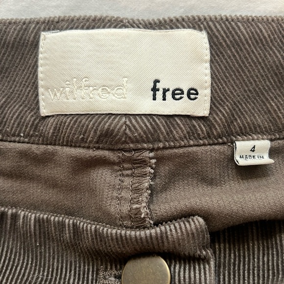 Wilfred Free (Aritzia) Button-up Corduroy Brown Skirt - Picture 2 of 4